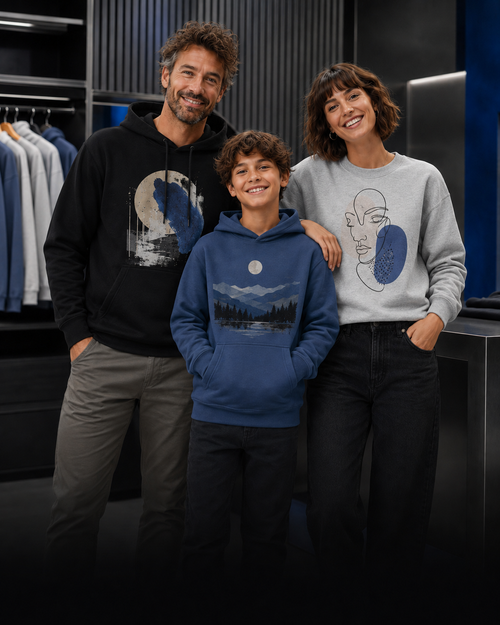 Bedruckte Hoodies und Pullover für Herren, Damen und Kinder bei WessDruck