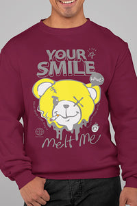 Herren Pullover Your Smile Melt Me Front Print