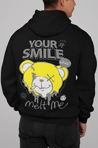 Herren Hoodie Your Smile Melt Me Back Print