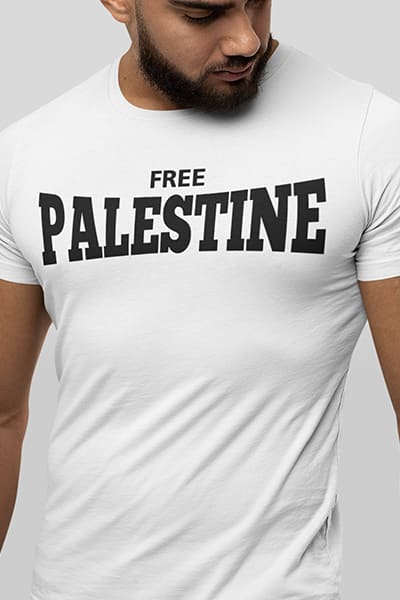 Herren T-Shirt Free Palestine Kursif