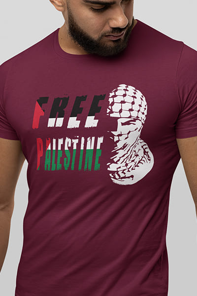 Herren T-Shirt Free Palestine Soldat