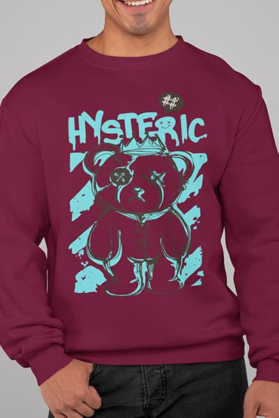 Herren Pullover Hysteric Front Print