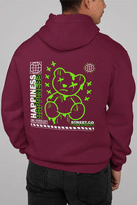 Herren Hoodie Happiness Back Print
