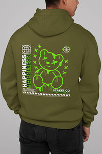 Herren Hoodie Happiness Back Print