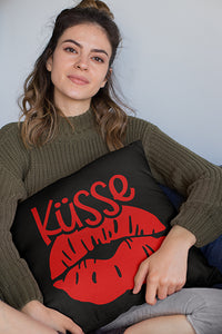Küsse Mund Kissenbezug