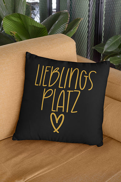 Lieblingsplatz mit Herz Kissenbezug