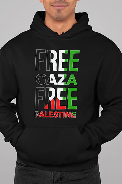 Herren Hoodie Free Gasa Free Palestine