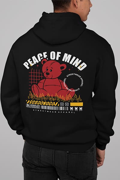 Herren Hoodie Peace of Mind Back Print