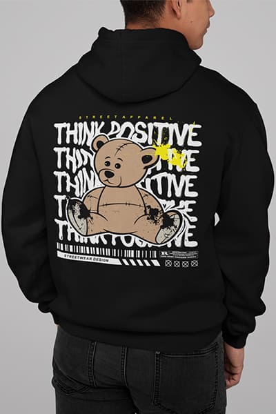 Herren Hoodie Think Positive