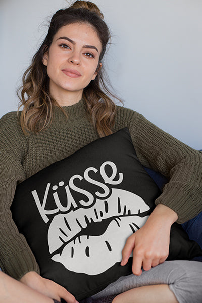 Küsse Mund Kissenbezug
