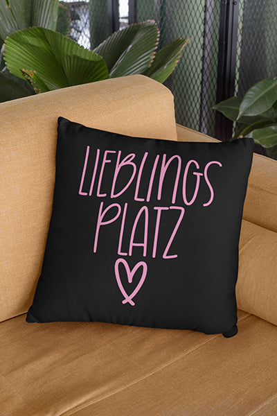 Lieblingsplatz mit Herz Kissenbezug