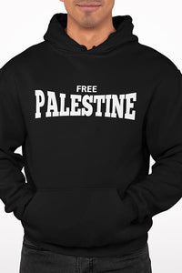 Herren Hoodie Free Palestine Kursif