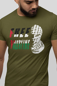 Herren T-Shirt Free Palestine Soldat