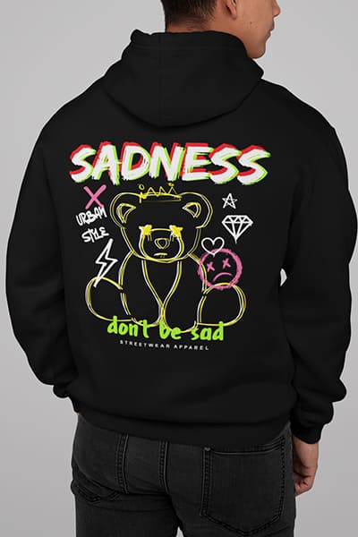 Herren Hoodie Sandness Back Print