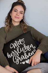 Mit herzlichen Grüßen Kissenbezug