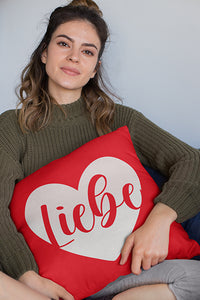 Liebe mit Herz Kissenbezug