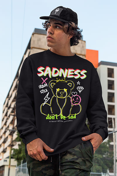 Herren Pullover Sadness