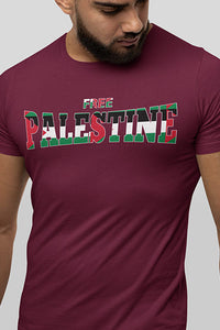 Herren T-Shirt Free Palestine Kursif Limited Edition