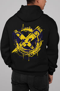 Herren Hoodie Be Happy With out Reason Back Print