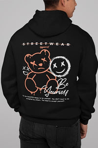 Herren Hoodie Apparel Be Yourself Back Print