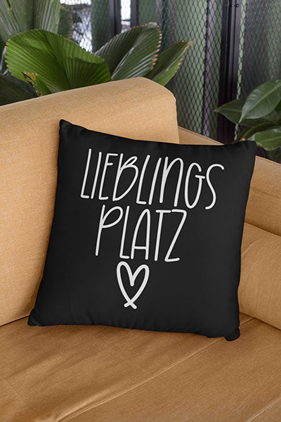 Lieblingsplatz mit Herz Kissenbezug