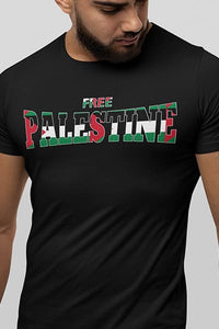 Herren T-Shirt Free Palestine Kursif Limited Edition