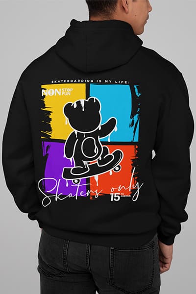 Herren Hoodie Skaters Only Back Print