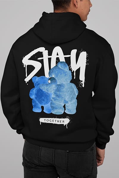 Herren Hoodie Stay Together Back Print