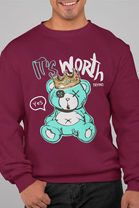 Herren Pullover It´s Worth Back Print