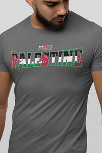 Herren T-Shirt Free Palestine Kursif Limited Edition