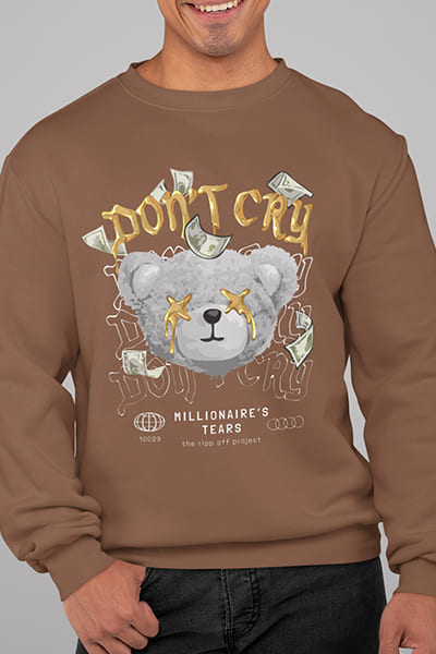 Herren Pullover Don´t Cry Front Print