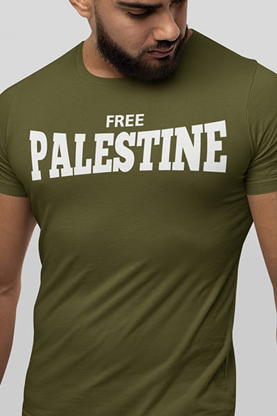 Herren T-Shirt Free Palestine Kursif