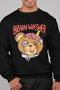 Herren Pullover Brain Washer Front Print