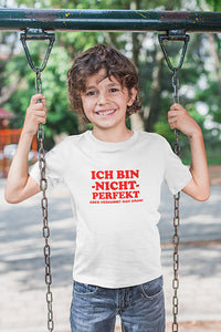 Kinder T-Shirt mit "Ich bin nicht perfekt, aber verdammt nah dran" Aufdruck