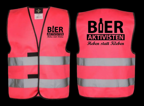 Bieraktivisten Kostüm Karneval Fasching Verkleidung Sicherheitsweste Security