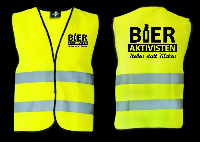 Bieraktivisten Kostüm Karneval Fasching Verkleidung Sicherheitsweste Security