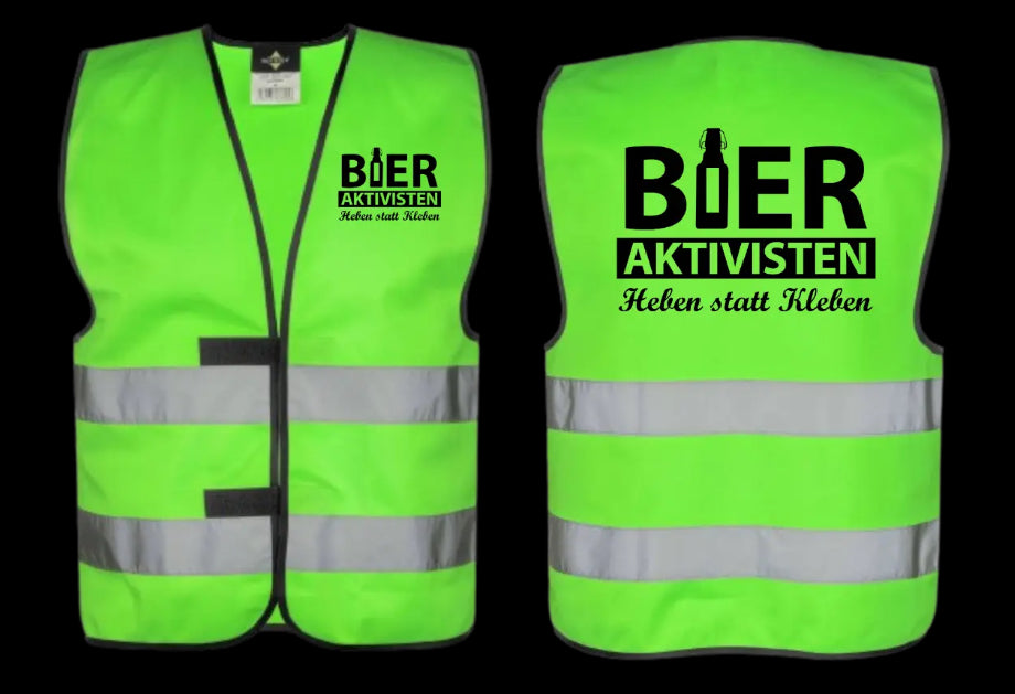 Bieraktivisten Kostüm Karneval Fasching Verkleidung Sicherheitsweste Security