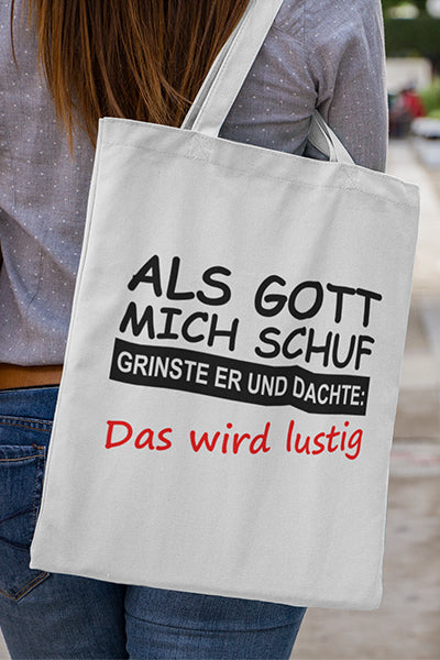 Einkaufstasche Als Gott mich schuf