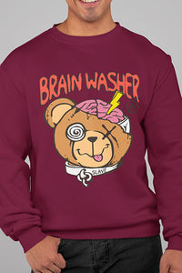 Herren Pullover Brain Washer Front Print