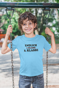 Kinder T-Shirt mit "Endlich 1. Klasse" Aufdruck