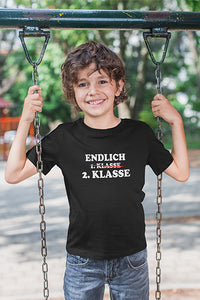 Kinder T-Shirt mit "Endlich 1. Klasse" Aufdruck