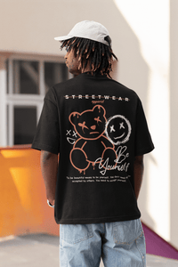Herren Oversize Shirt Apparel Be Yourself Back Print