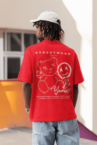 Herren Oversize Shirt Apparel Be Yourself Back Print
