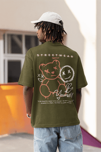 Herren Oversize Shirt Apparel Be Yourself Back Print