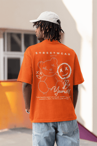 Herren Oversize Shirt Apparel Be Yourself Back Print