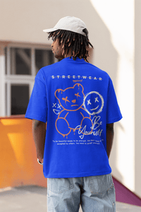 Herren Oversize Shirt Apparel Be Yourself Back Print