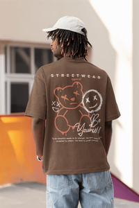 Herren Oversize Shirt Apparel Be Yourself Back Print