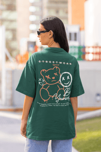 Damen Oversize Shirt Apparel Be Yourself Back Print