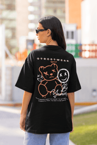 Damen Oversize Shirt Apparel Be Yourself Back Print