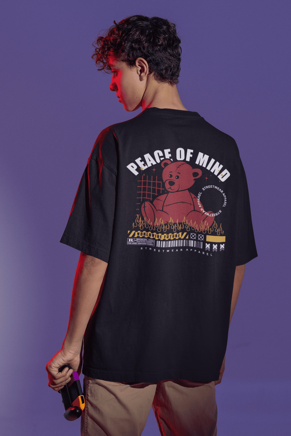 Herren Oversize Shirt Peace of Mind